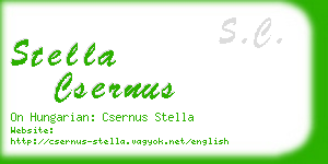 stella csernus business card